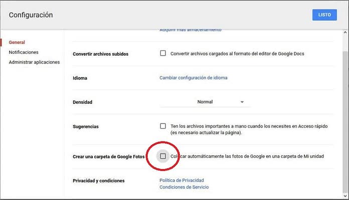 Recuperar Google Fotos en Drive