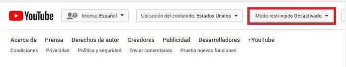 control para padres en youtube