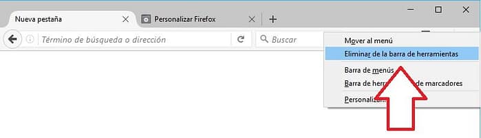 barra de direcciones en Firefox