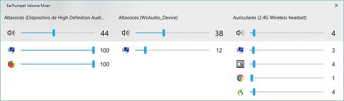 EarTrumpet mezclador de volumen Windows 10
