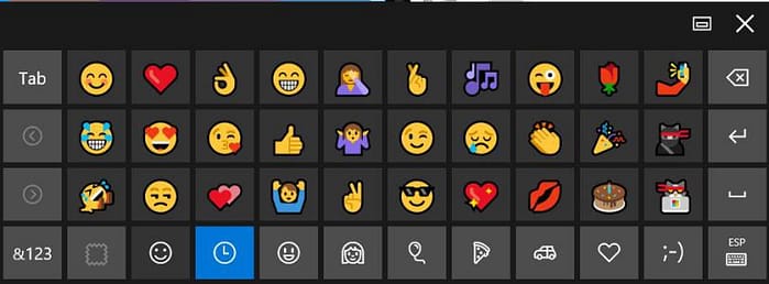 Emojis en Windows 10