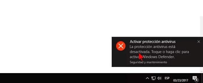 Notificaciones en Windows 10