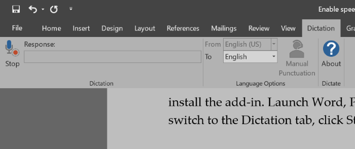 Microsoft Dictate Gratis