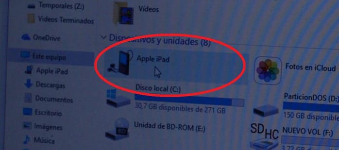pc no reconoce iPhone o iPad