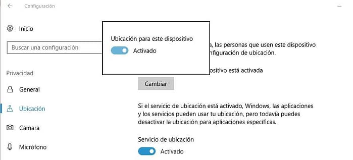 Luz Nocturna en Windows 10