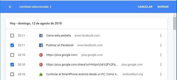 borrar Sugerencias de Autocompletado URL