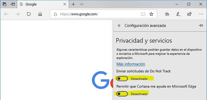 mejorar la privacidad en Windows 10