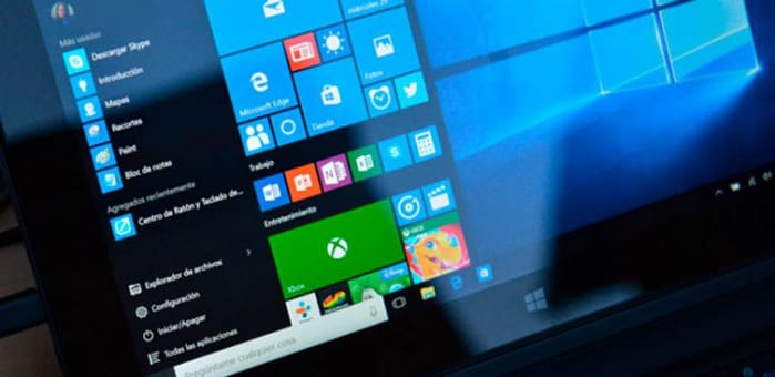 menú de inicio de Windows 10