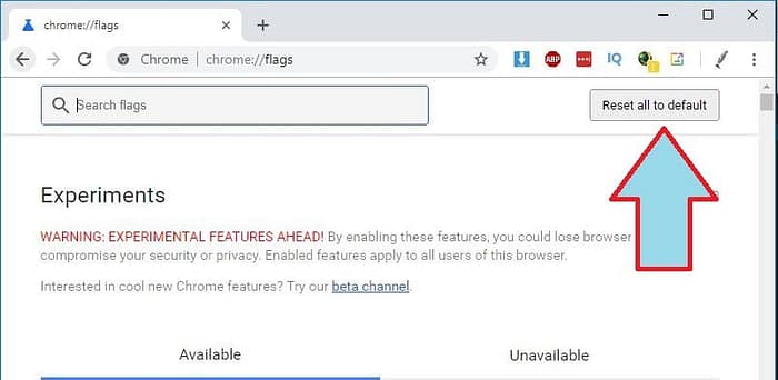 Twitch no Carga chrome extensiones experimentales