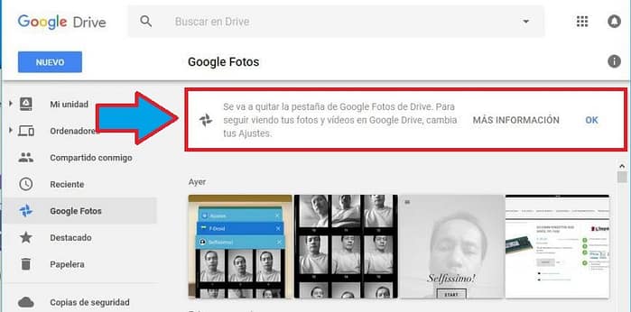 Recuperar Google Fotos en Drive