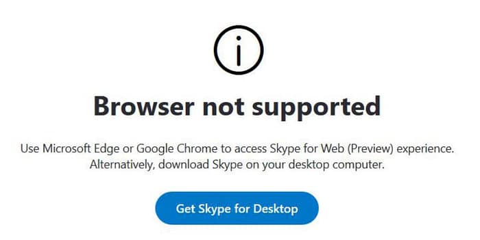Skype Web en firefox