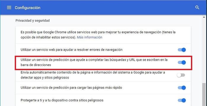 borrar Sugerencias de Autocompletado URL