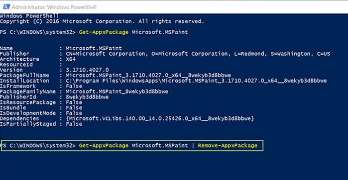 desinstalar Paint 3D de Windows 10