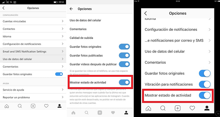 Ultimo Visto en Instagram de Windows 10