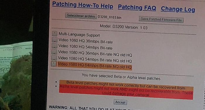 parchar firmware Nikon