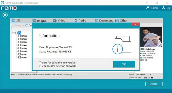 eliminar archivos duplicados