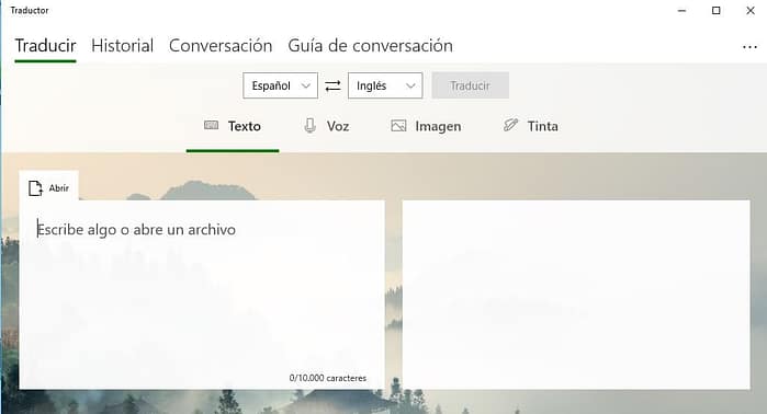 traductor de Microsoft en Windows 10
