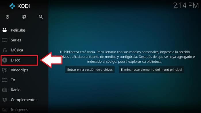 Kodi en Windows 10 para reproducir DVD