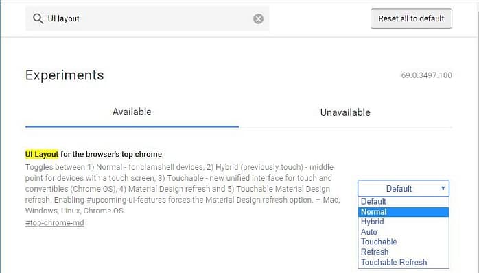 Volver al Google Chrome Clásico