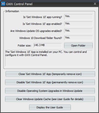 GWX Control Panel bloquea actualización a Windows 10 desde Windows 7 3 Seguir con Windows 7 y bloquear Windows 10
