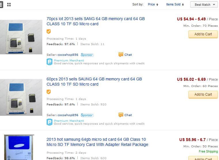 Las memorias microSD Kingston buenas y malas a la venta 1 memorias microSD falsas