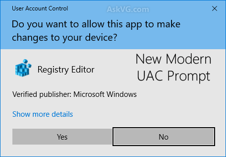 User Account Control en Windows 10: Volver a la versión clásica 2 User Account Control
