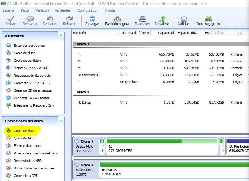 Clonar Discos Duros en Windows 10: Hacerlo Fácil sin Pagar Nada 1 clonar discos duros
