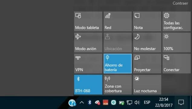 Ahorro de Batería en Windows 10: 2 formas de activar el icono verde 1 Ahorro de Batería en Windows 10