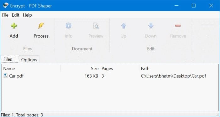 PDF Shaper: Proteger con contraseña archivos PDF en Windows 10 2 PDF Shaper