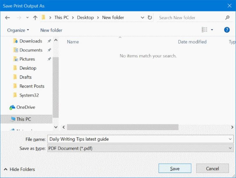 Windows 10 Mail: Truco para convertir sus email en formato PDF 3 Windows 10 Mail email a PDF