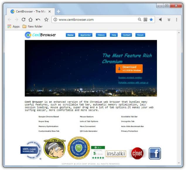 cent como Alternativas a Chromium