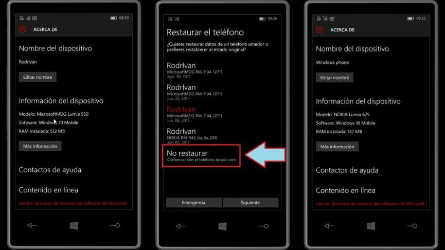 Restablecer Windows 10 Mobile: ¿Volverá a Windows Phone 8.1? 3 Restauracion de fabrica Windows 10 Mobiles