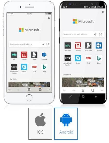 Microsoft Edge llega a iOS y Android: ¿Que se requiere para tenerlo? 1 Microsoft Edge para iOS y Android