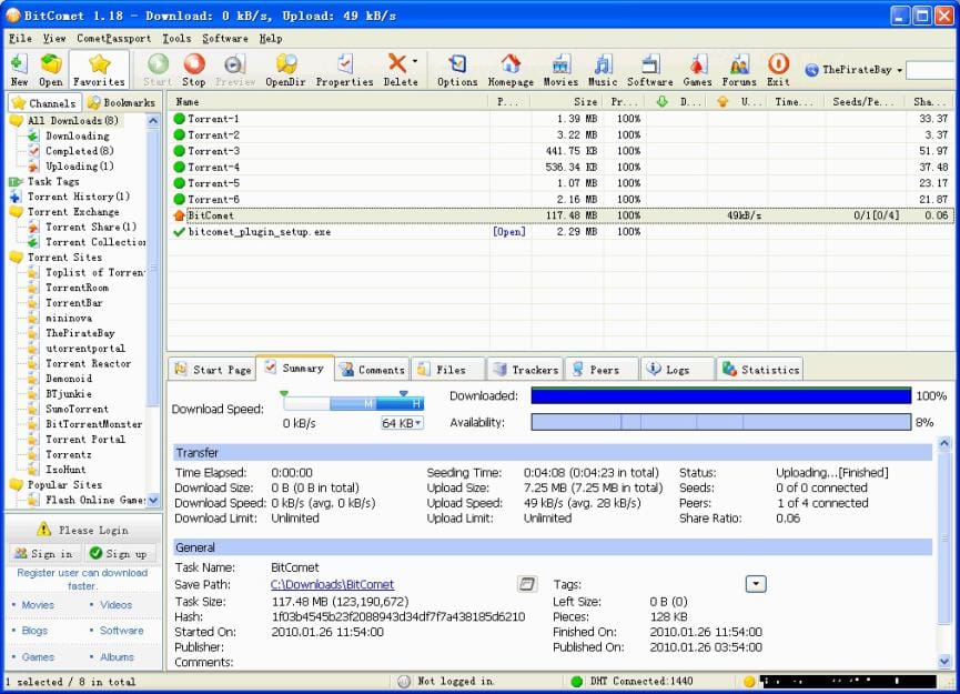 Crear Archivos Torrent: ¿Cómo hacerlo con herramientas de terceros? 3 Crear Archivos Torrent con BitComet