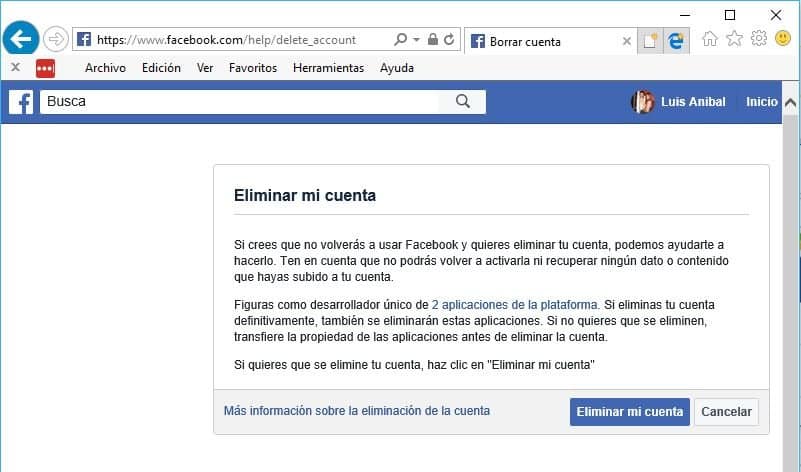 Cuenta de Facebook: Pasos para eliminarla definitivamente con 1 clic 1 eliminar cuenta de Facebook definitivamente