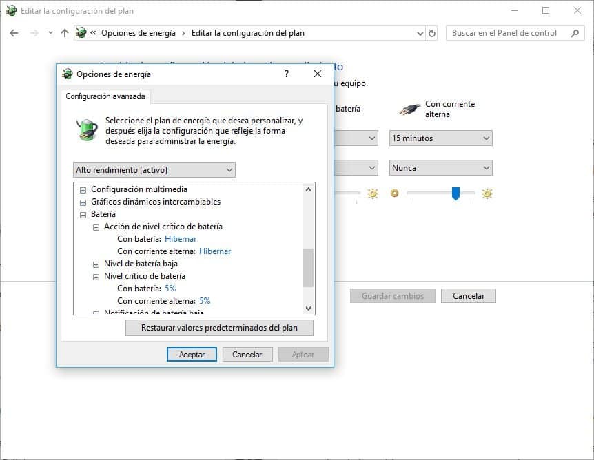 Batería del PC con Windows: Cómo Calibrarla para mejorar su Vida Útil 1 carga de la bateria en el PC con Windows