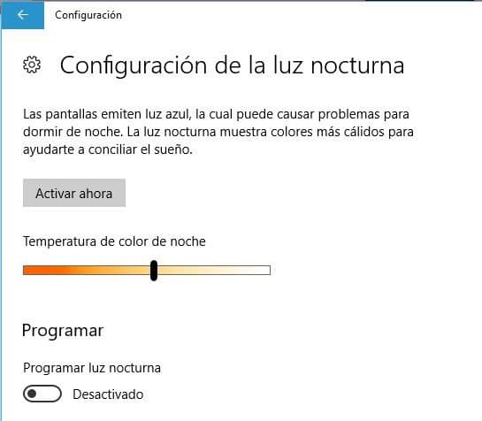 Luz Nocturna en Windows 10: Activar o Desactivar para evitar el Insomnio 1 Luz Nocturna en Windows 10