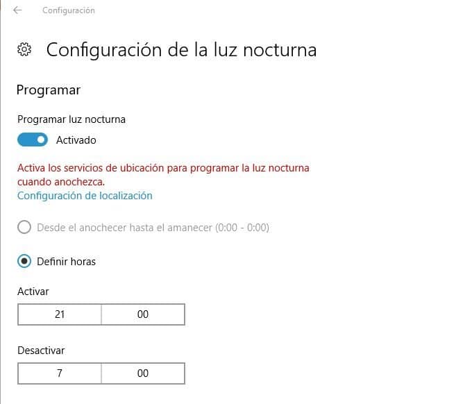 Luz Nocturna en Windows 10: Activar o Desactivar para evitar el Insomnio 2 Luz Nocturna en Windows 10