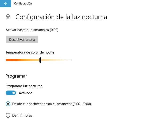 Luz Nocturna en Windows 10: Activar o Desactivar para evitar el Insomnio 6 Luz Nocturna en Windows 10