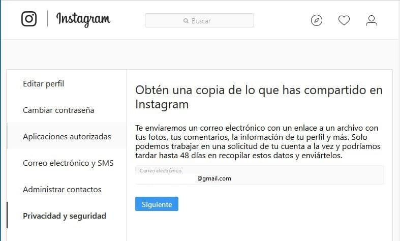 Cómo descargar tus Datos de Instagram al PC sin un Smartphone 1 descargar Datos de Instagram