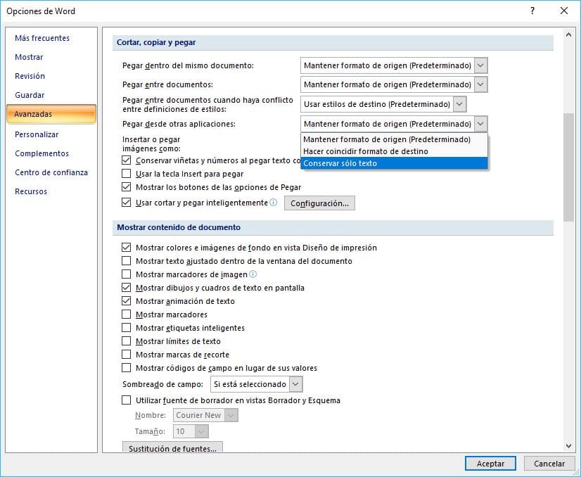 Truco Word: Cómo Pegar Textos sin Formato desde Otras Aplicaciones 3 Truco Word Windows 10