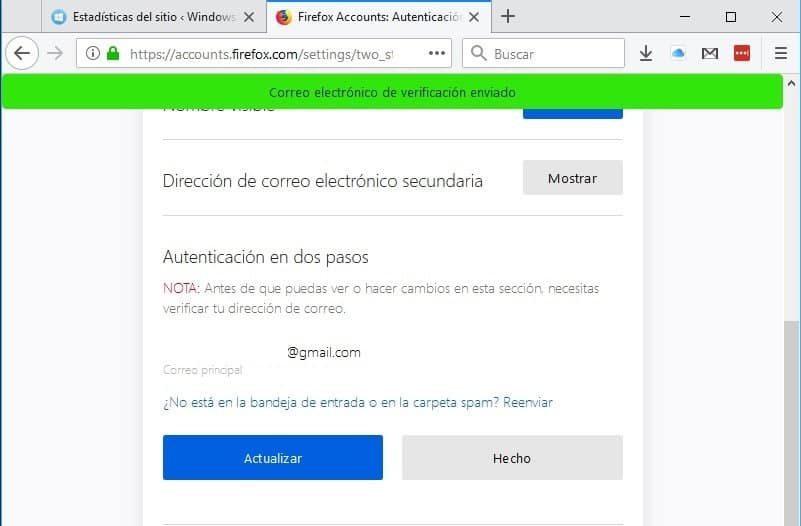 Doble Verificación en Firefox: Tutorial paso a paso para activarlo 7 Doble verificacion Firefox