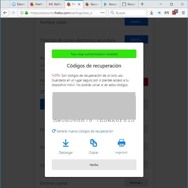 Doble Verificación en Firefox: Tutorial paso a paso para activarlo 11 Doble verificacion Firefox