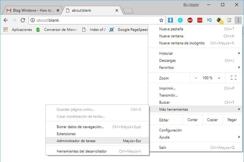 Extensiones de Google Chrome: ¿Cual está consumiento mucha RAM? 1 Extensiones de Google Chrome en su Administrador de Tareas
