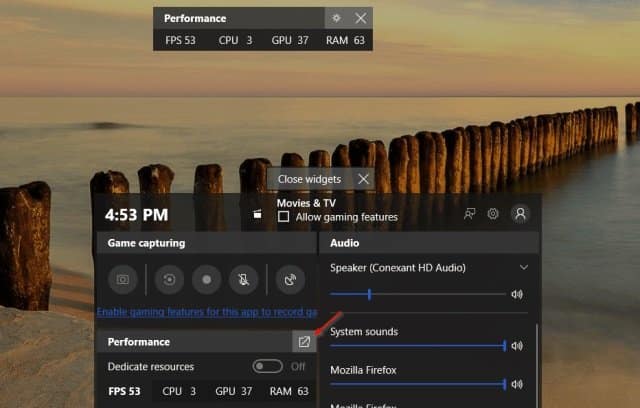 Nuevo Gamer Bar (Barra de Juegos) en Windows 10 mide el Rendimiento 4 Game Bar en Windows 10
