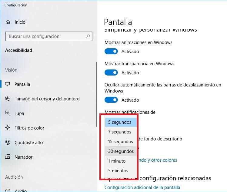 Notificaciones en Windows 10: Cómo Aumentar el Tiempo de Visibilidad 1 Notificaciones en Windows 10