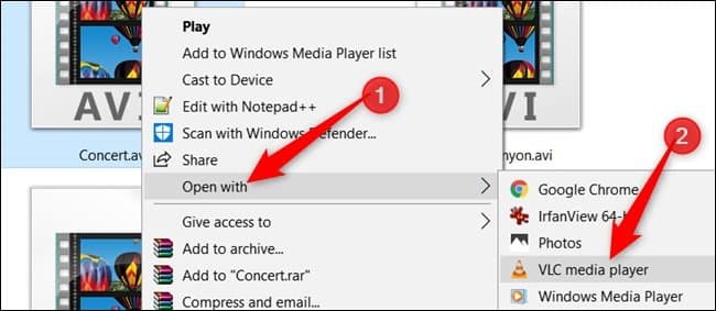 Video AVI: ¿Que es y como funciona ese formato en Windows? 1 reproducir video AVI en Windows 10 con VLC Player