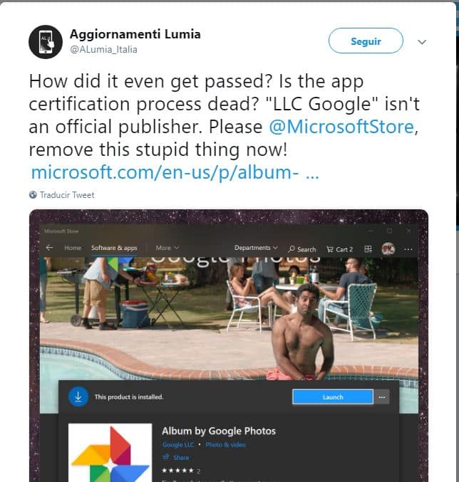Google Photos en Microsoft Store: Aplicación podría ser FALSA 1 Google Photos