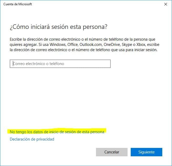 Cuenta Local en Windows 10: Método Moderno y sus Restricciones 2 Cuenta Local en Windows 10