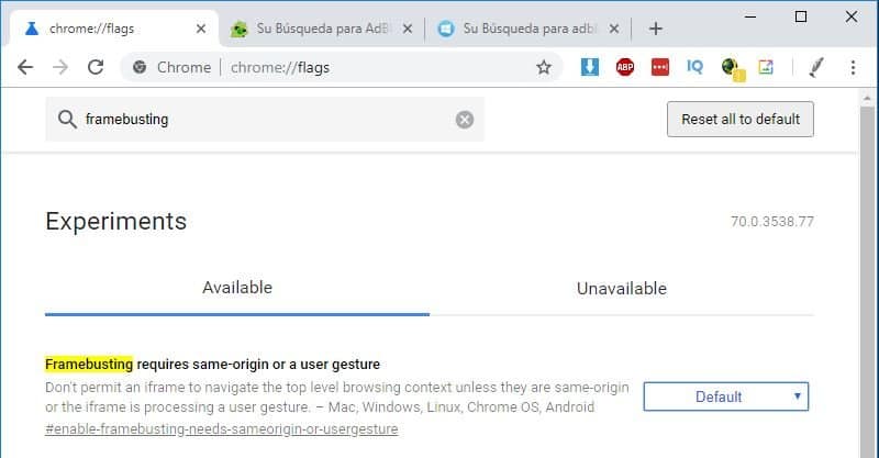 Bloquear Publicidad en Google Chrome sin instalar ningún AdBlock 1 Bloquear Publicidad Google Chrome con una bandera